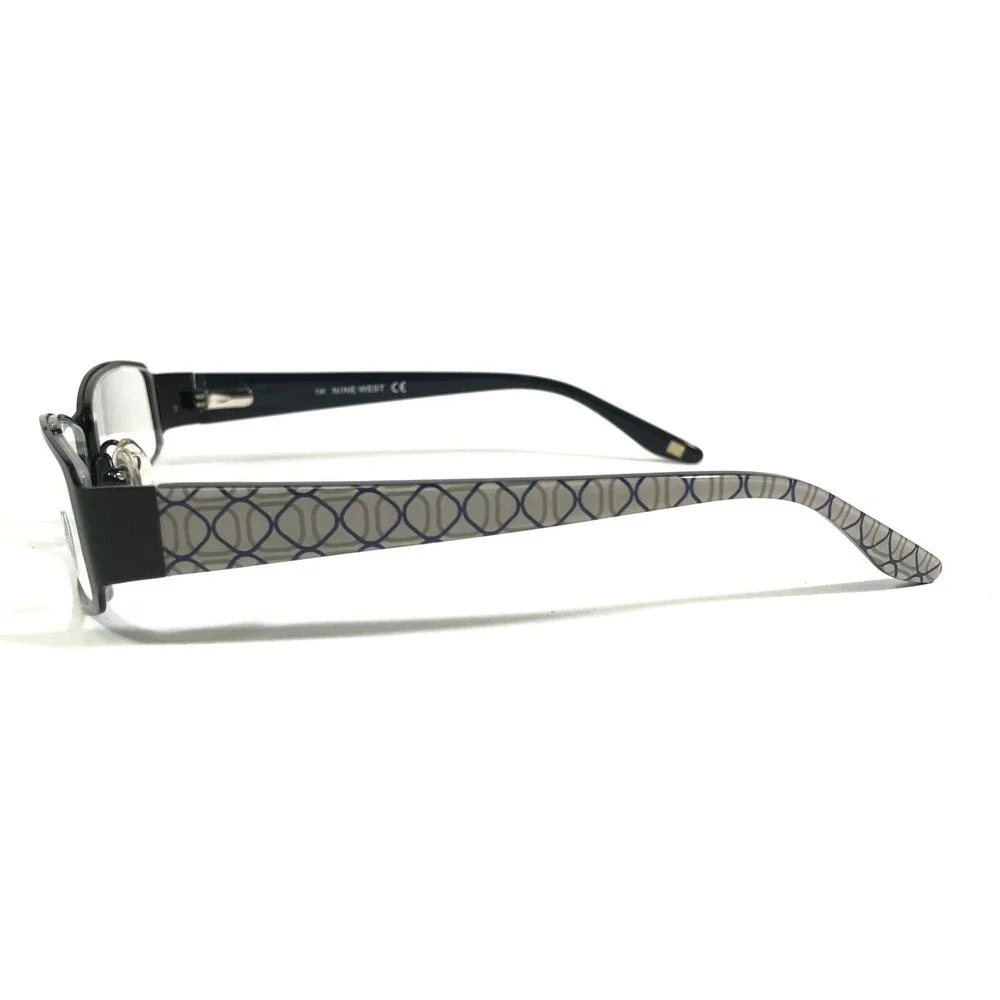 Nine West Eyeglasses Frames NW415 0003 Black Grey Rectangular 51-16-130